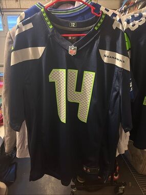 NFL On Field Nike Seahawks 14 Metcalf Jersey